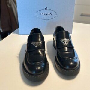 Prada Leather Loafers 37